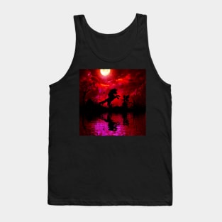 Wonderful unicorn and fairy in the sunset Tank Top